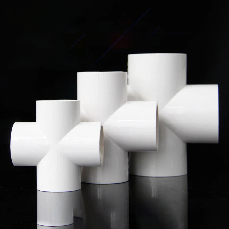 PVC Klebe Fittings Verbinder Kreuz Nippel Verschraubung Hahn Rohr 20mm-200mm