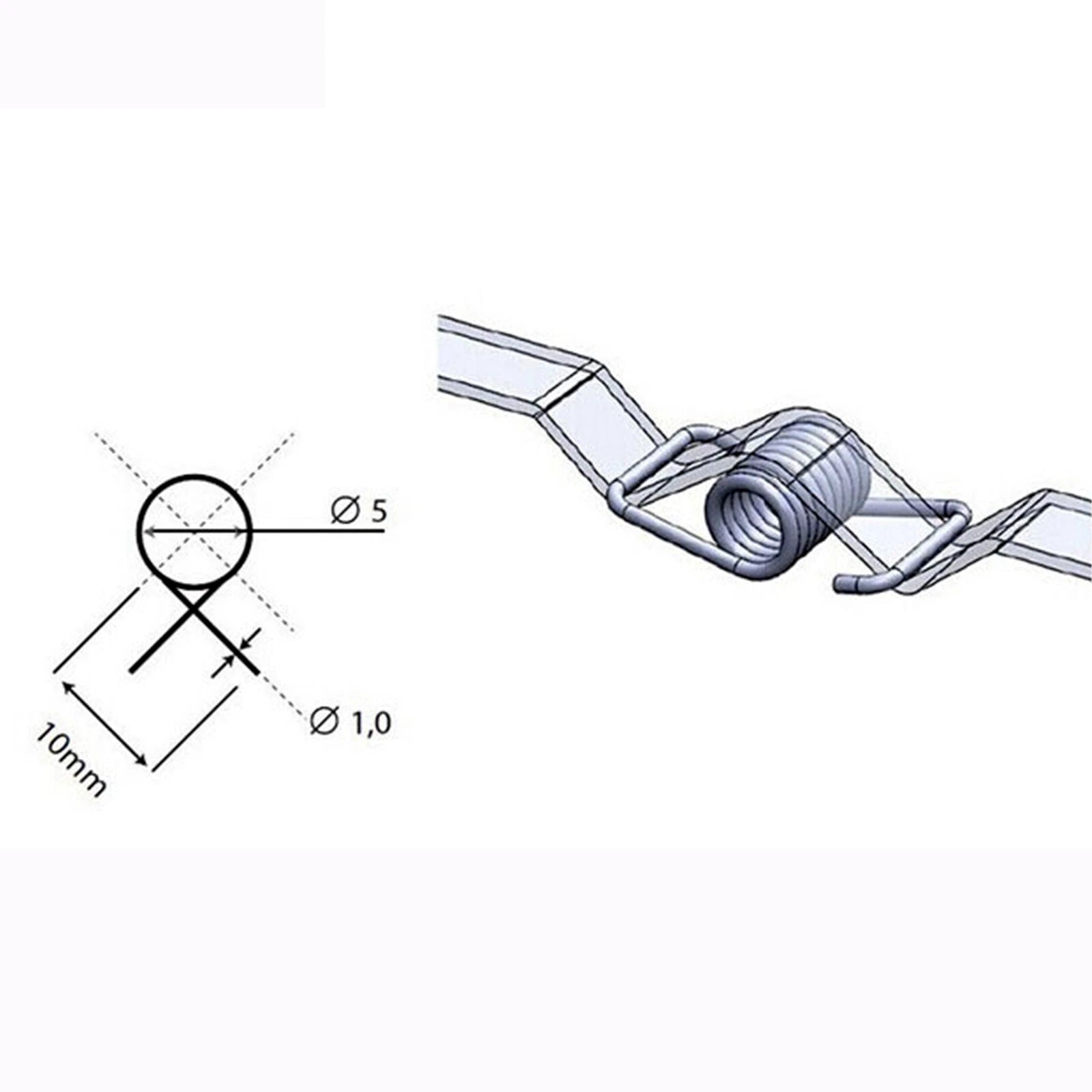 Zahnriementorsionsfeder für die Riemenbreite 6 mm 10 mm für 3D-Drucker CNC