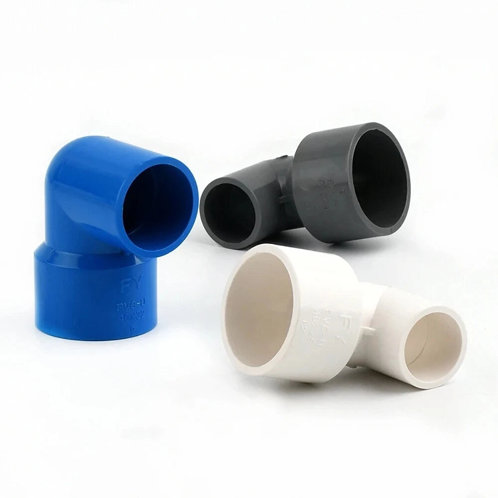 PVC 90° Winkel Reduzierstück Rohrverbinder Reduzierstück Muffe Fittings 20- 50mm