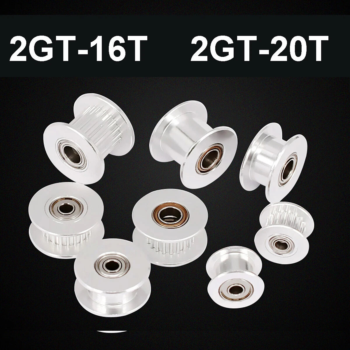 GT2 Zahnrad Antrieb Riemenscheibe Zahnriemenrad für 3D Drucker Kugellager Pulley