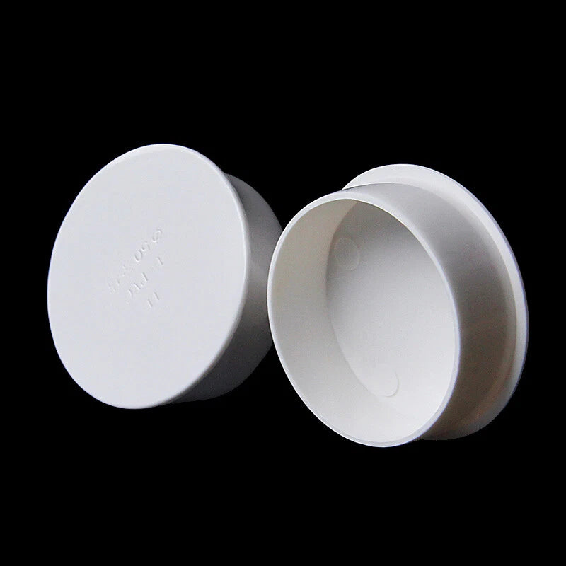 50 75 110mm PVC Rohr-Fittings Endkappe Deckel Abflussrohr Kappe Weiß Formstücke