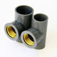 PVC T-Stück 90° Gewinde Fittings PVC-U Reduzierung Verschraubung 20,25,32mm Grau