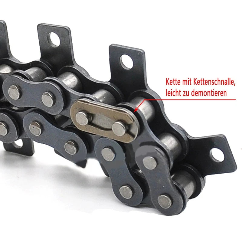 10A Rollenkette 5/8" Antriebskette Gerade Ohr Förderkette Roller Chain 15.875mm