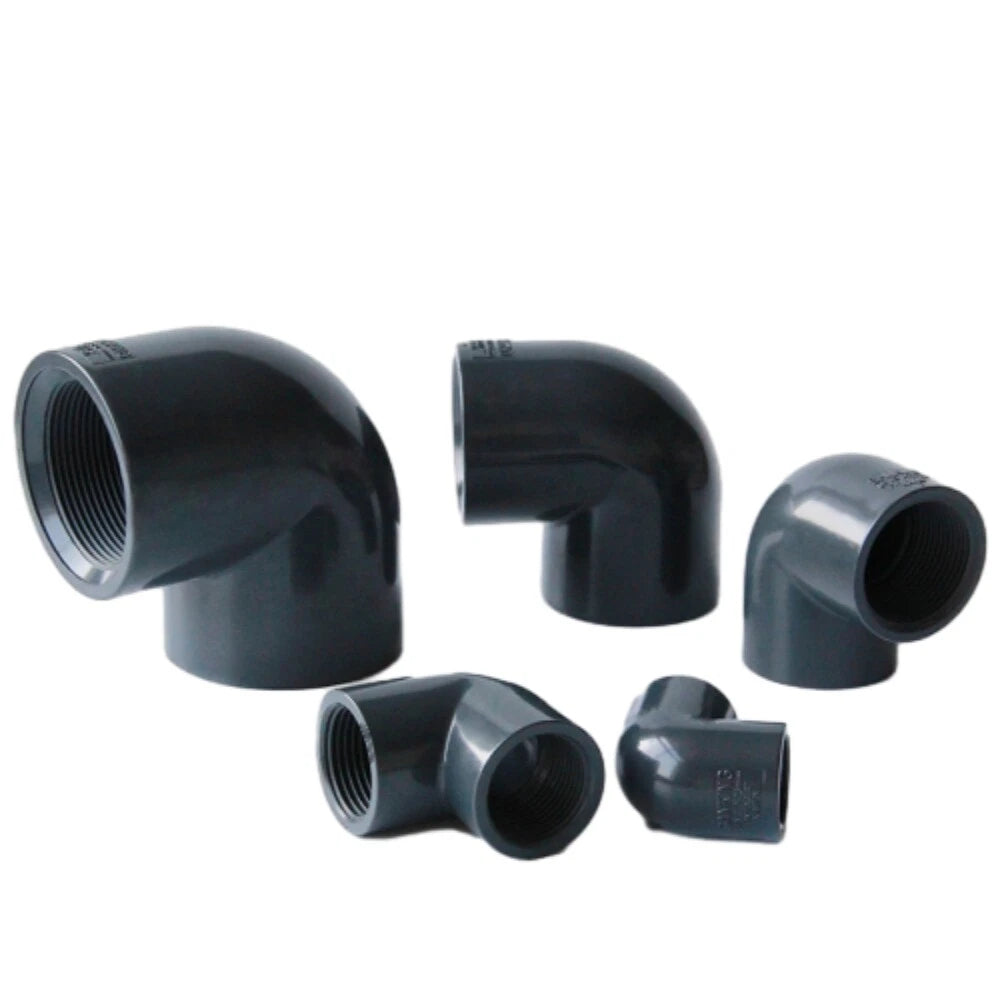PVC 90° Winkel Rohrverbinder Verbindern Fittings 1 2" 3 4" 1" ~ 2" Innengewinde
