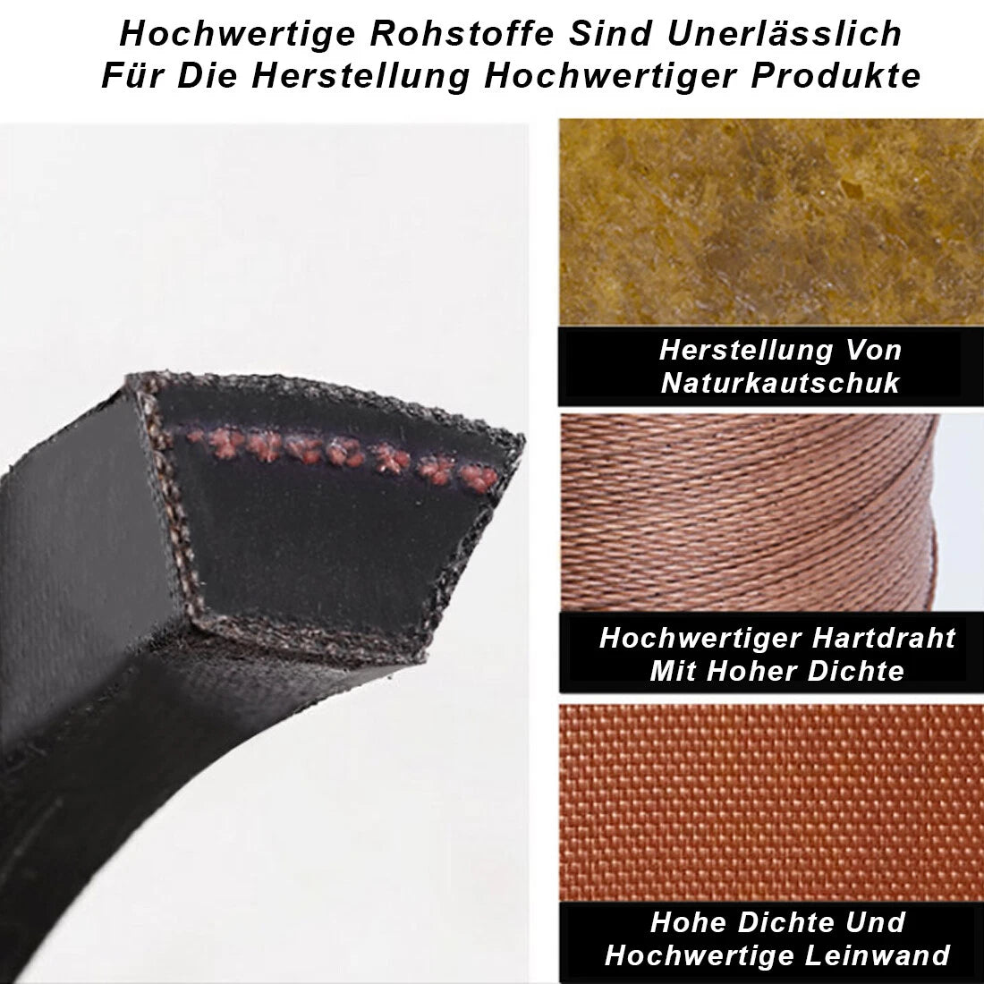 Classical V-Belt Profile A (DIN 2215) — 13mm × 8mm Cross-Section, Sizes A-400 to A-1000