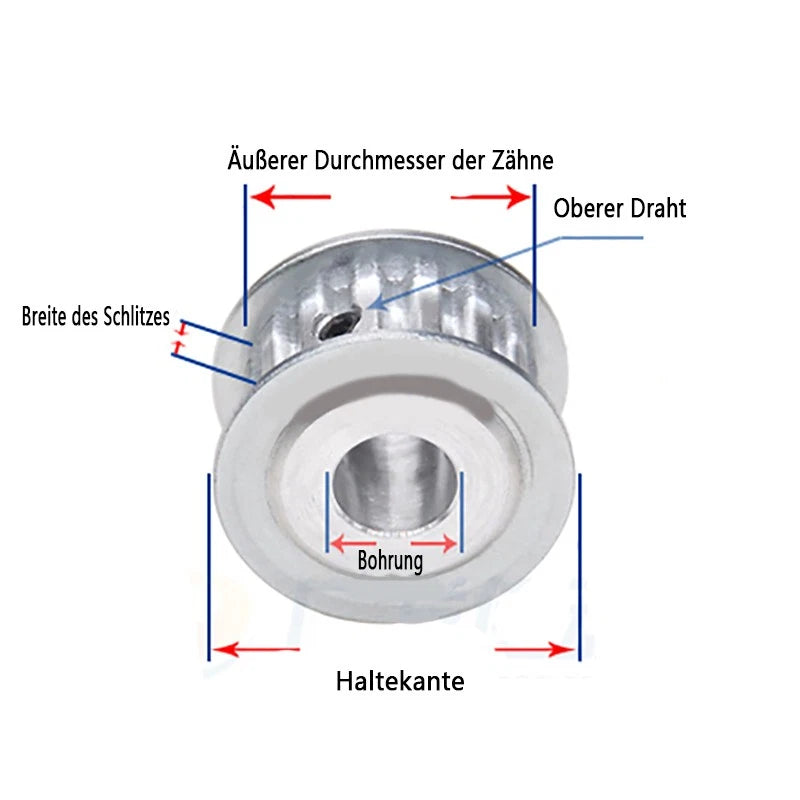 XL 10-40 Zähne Riemenscheibe 10T-40T Zahnrad Pulley für Zahnriemen 10mm Breite