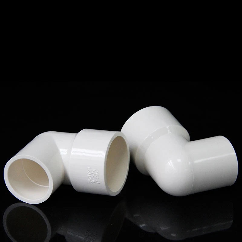 PVC 90° Ellbogen Weiß Reduzierstück Rohr Fittings Klebe Rohrverbinder 20mm~110mm