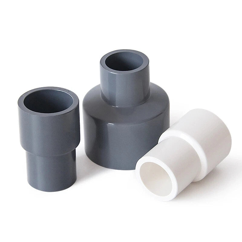PVC Reduzierstück Muffe Rohr Fitting Klebefittings Lang Konisch I.D. 20mm-63mm