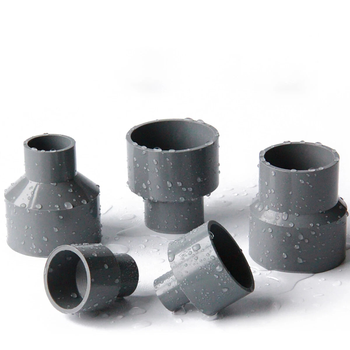 PVC Rohr Reduktion Muffe Fittings Reduzierung Klebemuffe Klebefitting 20-110mm