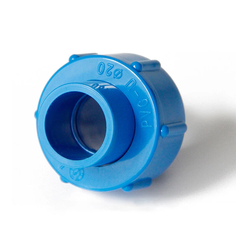 PVC Klebe Fittings Verschraubung Verbinder Muffe PN 10 Bar Innen-Ø 20-110mm Blau