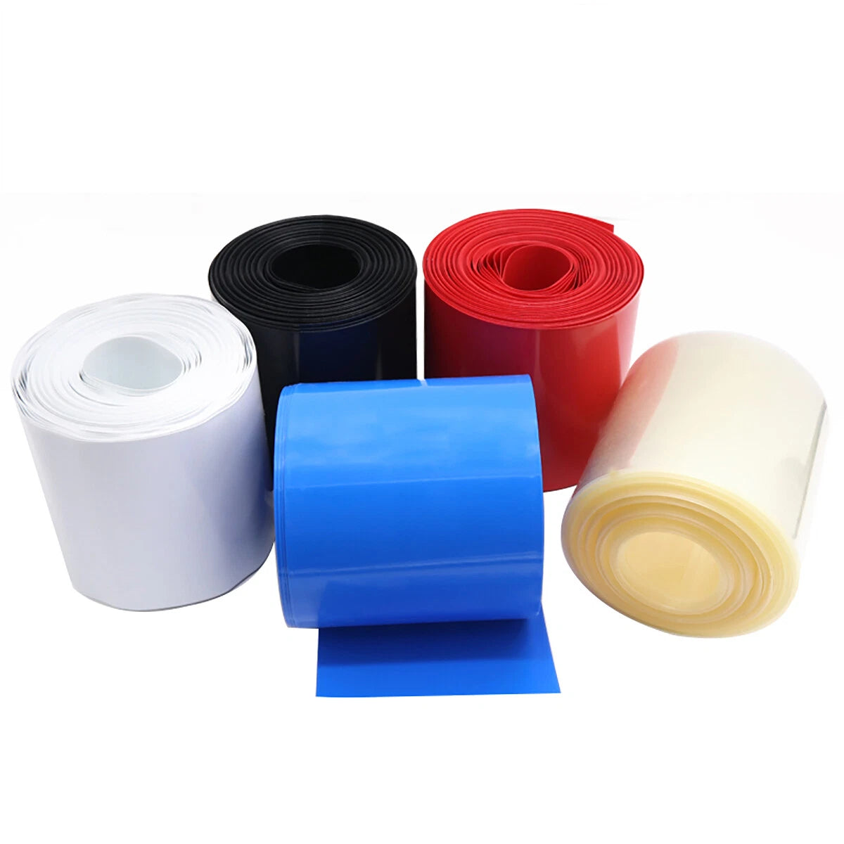 50mm PVC Heat Shrink Tubing — Flat Width 50mm (φ31.84mm) | Multi-Color, Cut to Length