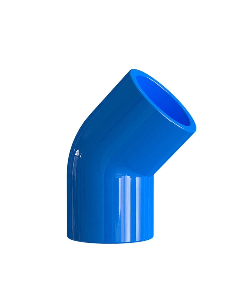 PVC 45° Ellbogen Winkel Klebe Blau Fittings Rohr Muffe Rohrverbinder 20mm~160mm