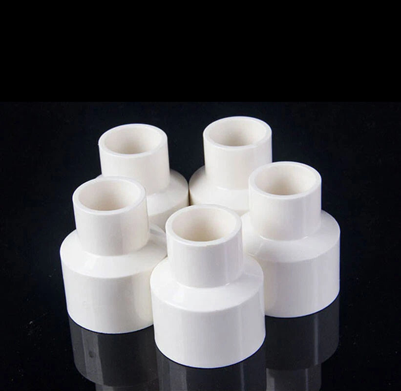 PVC Weiß Reduzierstück Muffe Rohr Fittings Verbinder Klebefittings 20mm~160mm