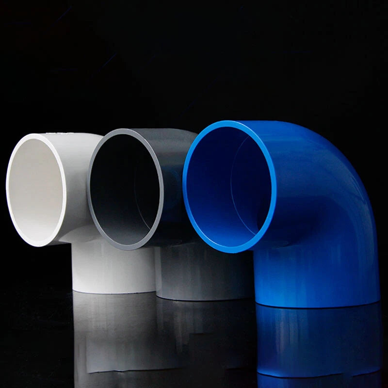 PVC Klebe Fittings Verbinder Bogen Nippel 90° Winkel Winkel Hahn Rohr 16mm-200mm