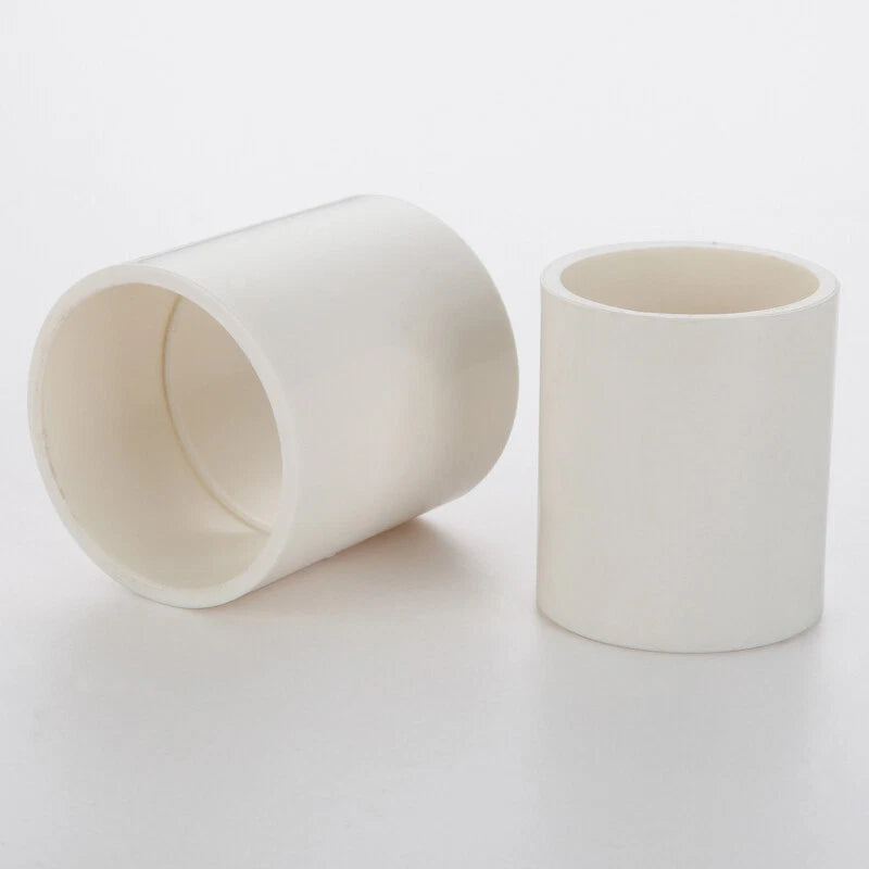 Weiß PVC Muffe Rohr Gerade Fitting Klebefittings Rohrverbinder ID 16mm Bis 160mm