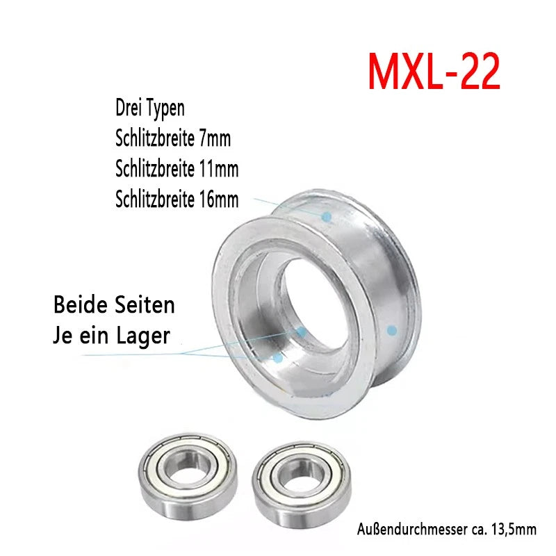 MXL Zahnrad Antrieb Riemenscheibe Zahnriemenrad CNC 3D Drucker Kugellager Pulley