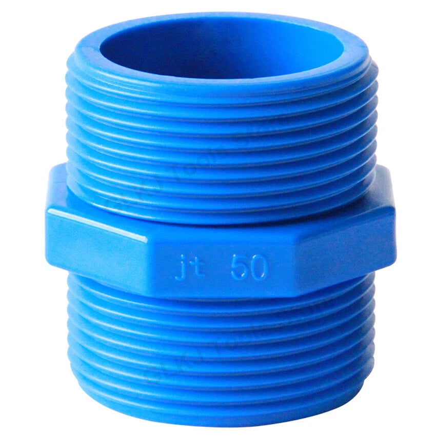 1 2 Zoll - 2 Zoll PVC Doppelnippel Außengewinde x Außengewinde PVC Rohrfittings