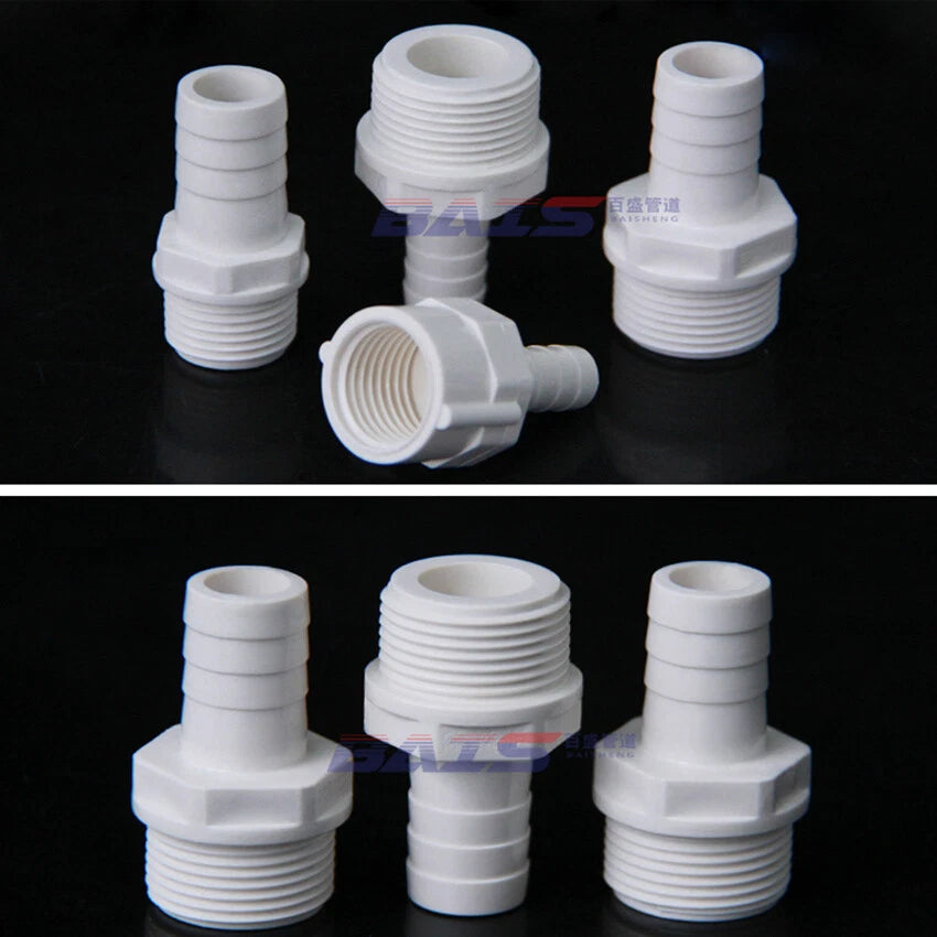 1 2 Zoll 3 4 Zoll Außengewinde x Schlauchtülle Nippel PVC Rohre-Fittings Adapter