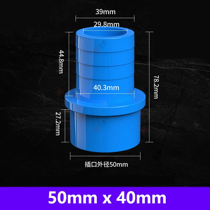 5-63mm Schlauchtülle PVC Klebefittings Druck Wasser Rohr Fittings Weiß Blau Grau