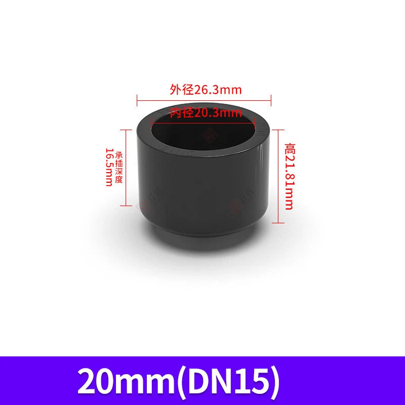 20mm-160mm PVC UPVC Rohr-Fittings Endkappe Endstecker Deckel Stopfen Dunkelgrau