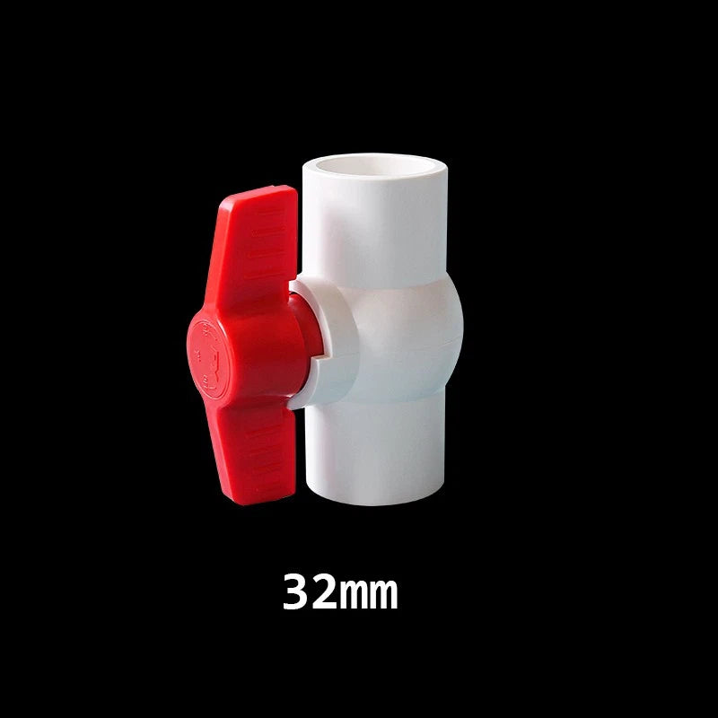 Weiß PVC Kugelhahn Kugel Ventil Innengewinde Muffen Fittings Pond 20-160mm