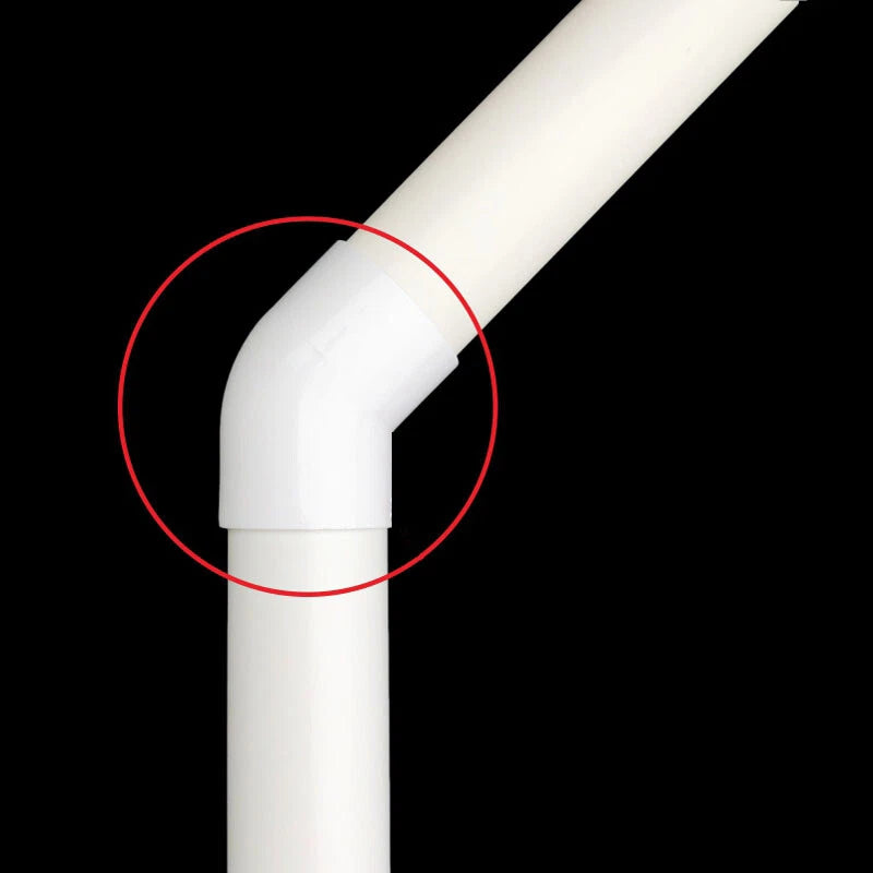PVC 45° Ellbogen Winkel Klebe Fittings Rohr Muffe Rohrverbinder Weiß 20mm~200mm