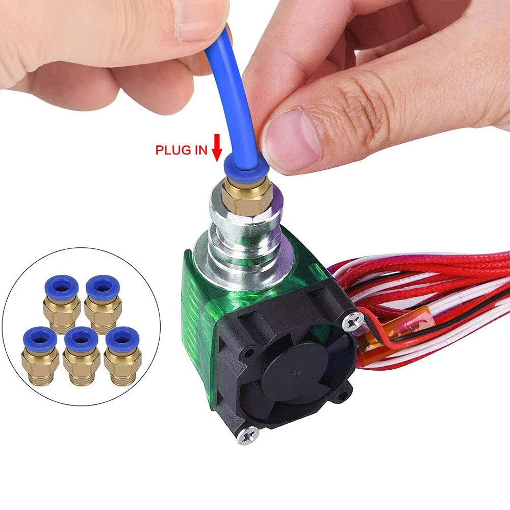 Push-to-Connect Pneumatic Fittings — Air & Water Tube Quick Release Connectors
