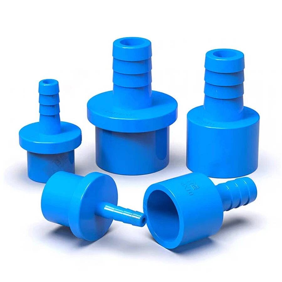 5-63mm Schlauchtülle PVC Klebefittings Druck Wasser Rohr Fittings Weiß Blau Grau