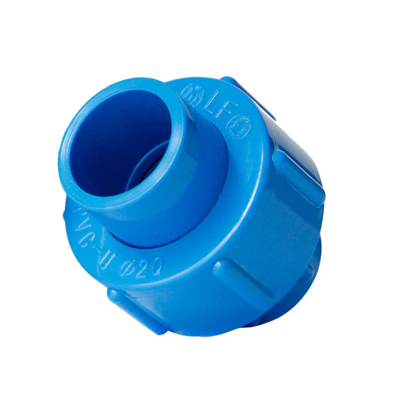 PVC Klebe Fittings Verschraubung Verbinder Muffe PN 10 Bar Innen-Ø 20-110mm Blau