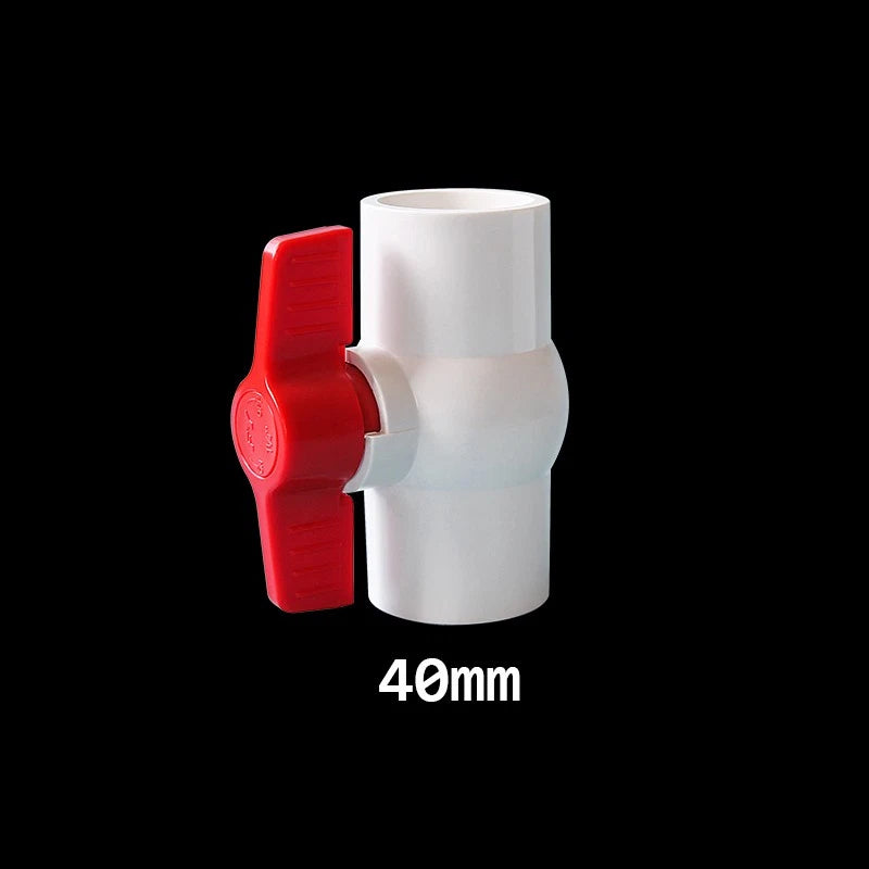 Weiß PVC Kugelhahn Kugel Ventil Innengewinde Muffen Fittings Pond 20-160mm