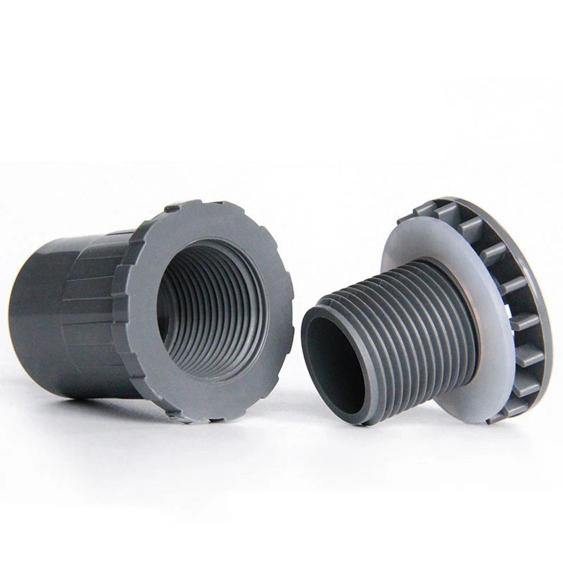 PVC Klebefitting Aquarium Fish Tank Wasser Rohr Fittings Stecker 3 Farbe 20~50mm