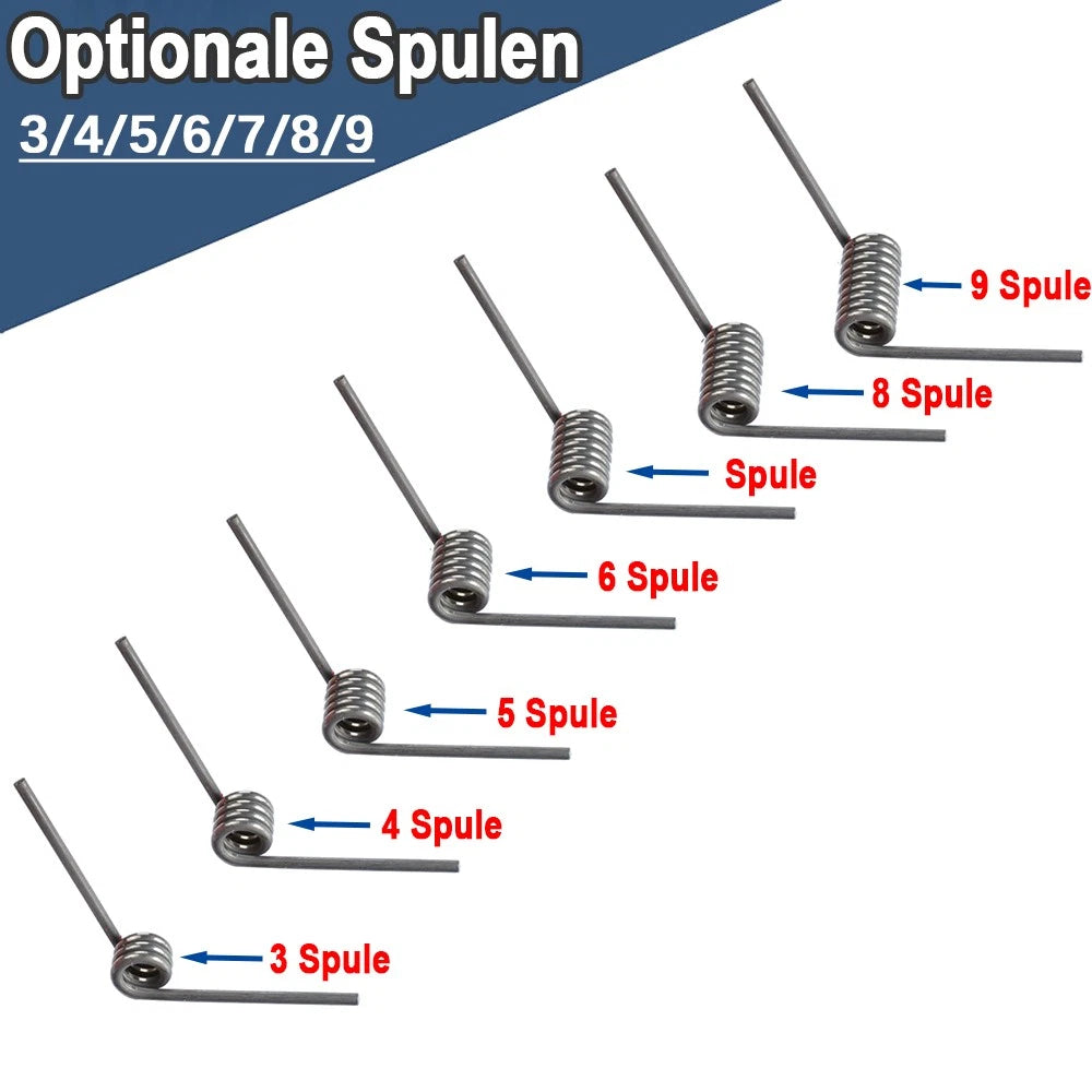 Schenkelfeder/Torsionsfeder/Drehfeder/D 1,5 mm Øa 8-16 mm Spannfeder linke Feder