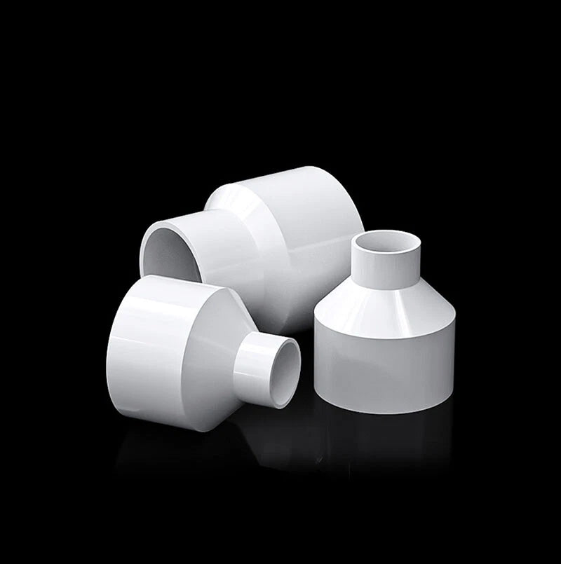 PVC Weiß Reduzierstück Muffe Rohr Fitting Klebefittings Ø25*20mm~Ø160*125mm