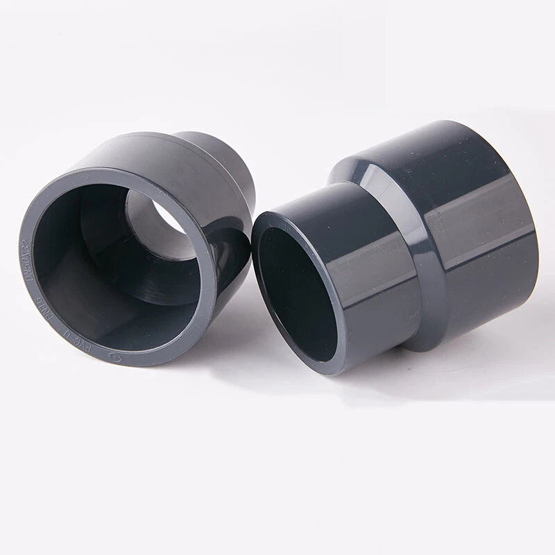 Grau PVC Reduzierstück Muffe Rohr Fitting Klebefittings Ø25*20mm-160*125mm