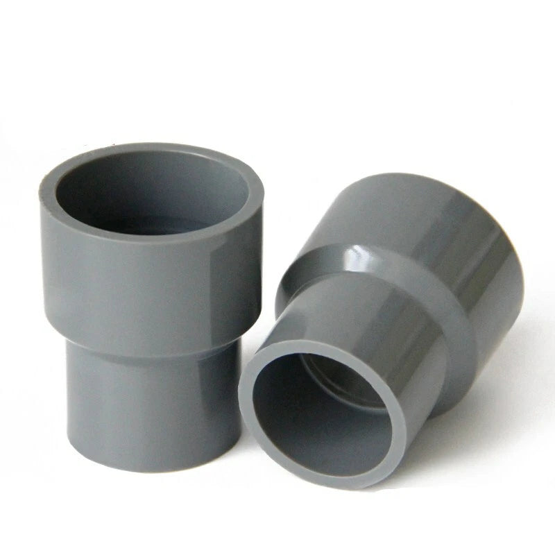 Ø20mm-200mm PVC Reduzierstück Muffe Rohr Fitting Klebefittings Lang Konisch Grau