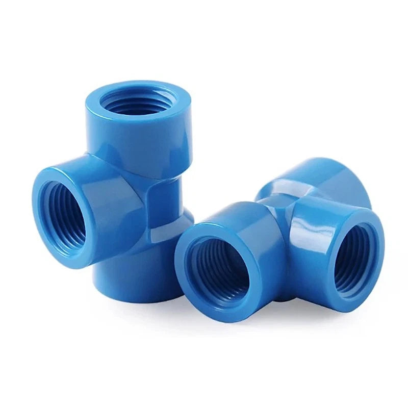 PVC Fittings Winkel T-Stück Muffe 1 4" 3 4" 1" Innengewinde Rohr Verbindung