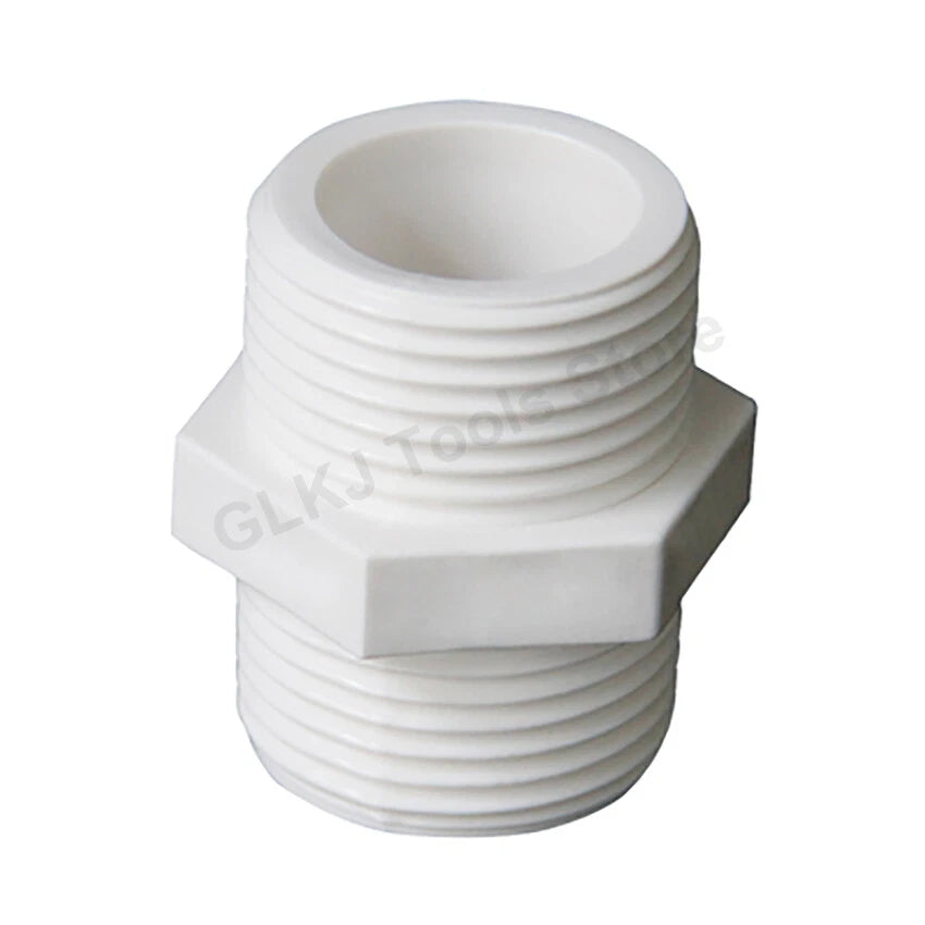 1 2 Zoll - 2 Zoll PVC Doppelnippel Außengewinde x Außengewinde PVC Rohrfittings