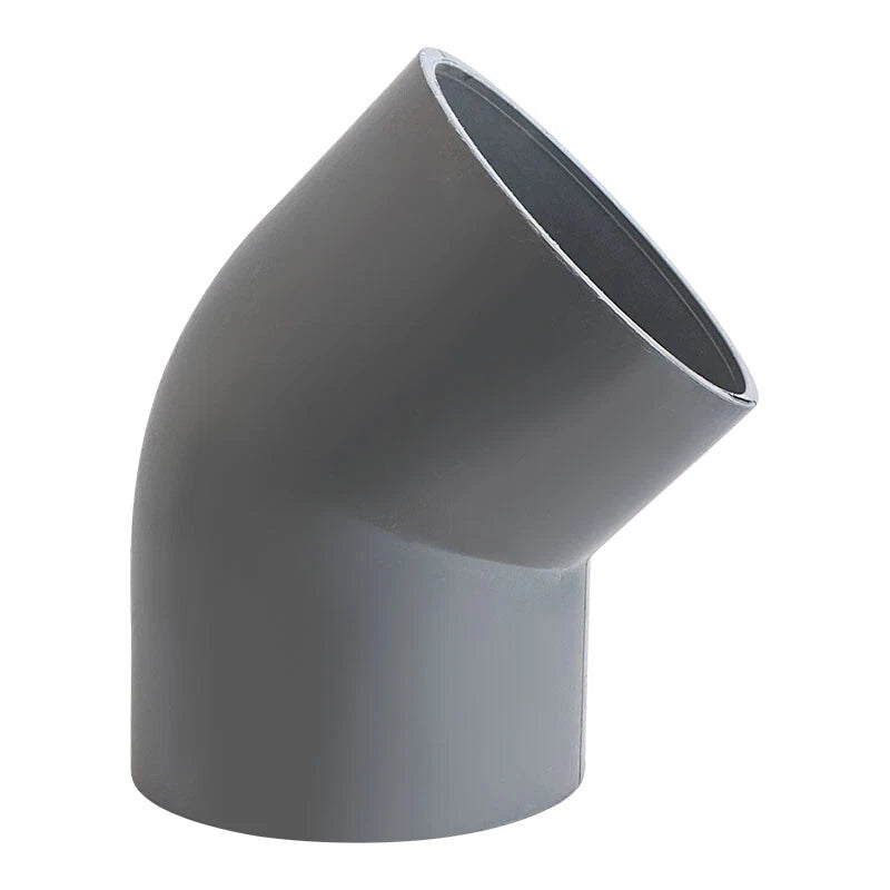 PVC 45° Ellbogen Winkel Klebe Fittings Rohr Grau Muffe Rohrverbinder 20mm~200mm