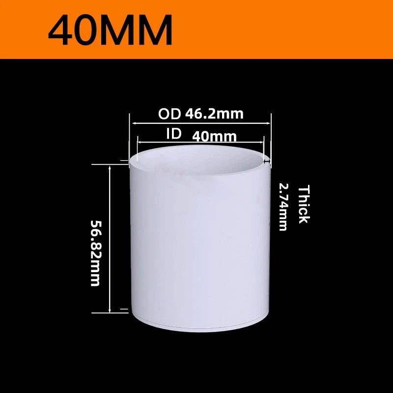 White PVC Pipe Fittings for Aquariums — Straight, Elbow, T-Piece, Ball Valve & More