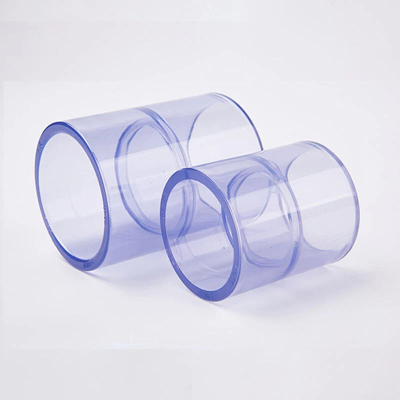 PVC-U Rohrverbinder 20~110mm Gerade Rohr Fitting Muffe Klebefittings Transparent