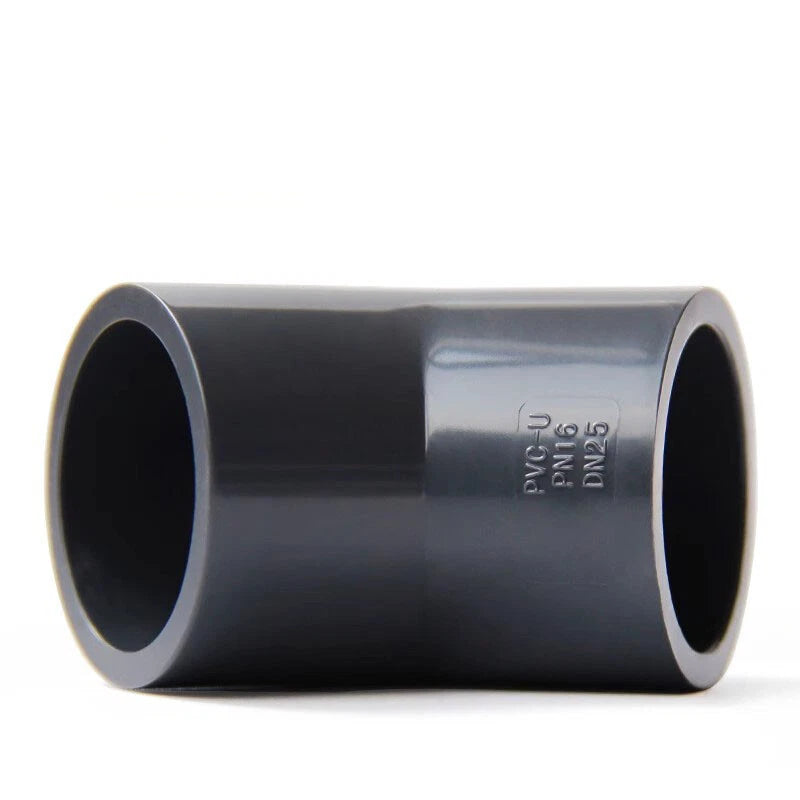 PVC 45° Ellbogen Winkel Klebe Fittings Rohr Grau Muffe Rohrverbinder 20mm~200mm