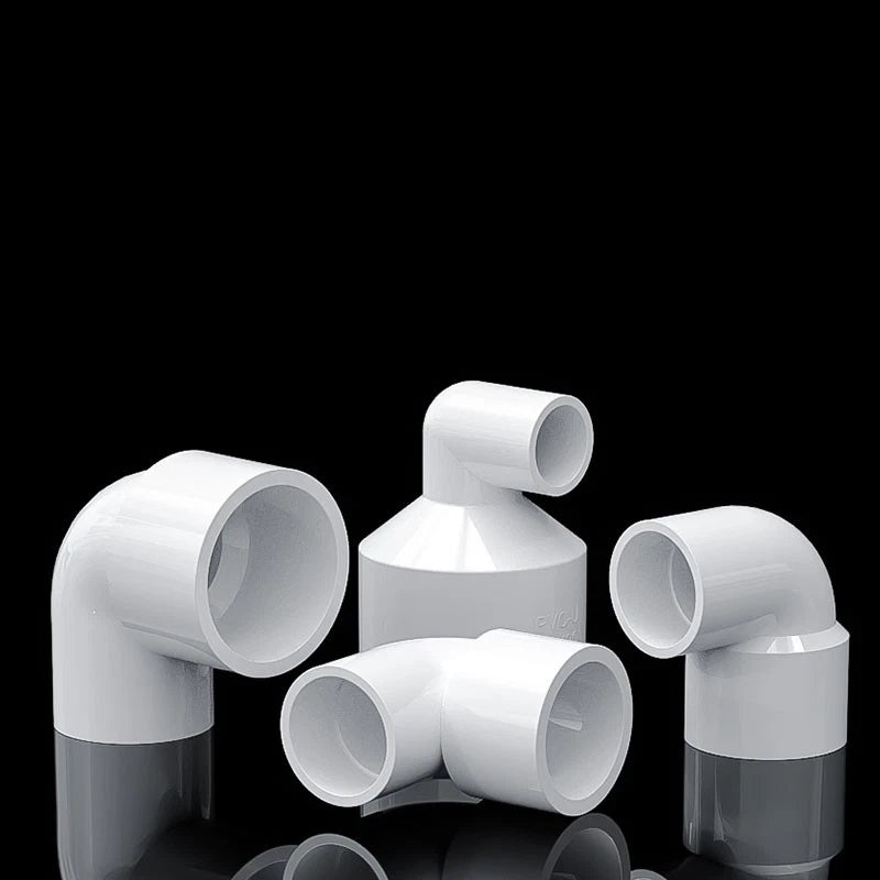 PVC 90° Ellbogen Weiß Reduzierstück Rohr Fittings Klebe Rohrverbinder 20mm~110mm