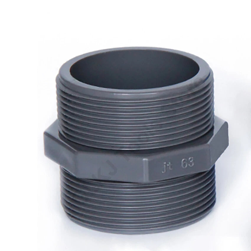 1 2 Zoll - 2 Zoll PVC Doppelnippel Außengewinde x Außengewinde PVC Rohrfittings