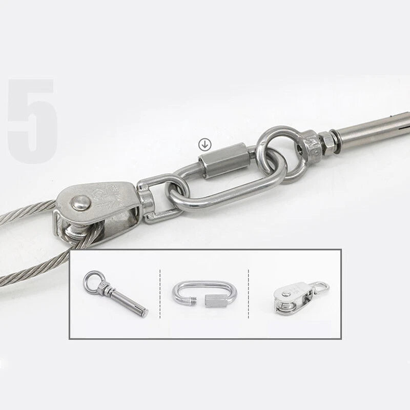 Stainless Steel  304 Wire Rope Cable Rigging Steel Wire Rope Lifting Metal Cable