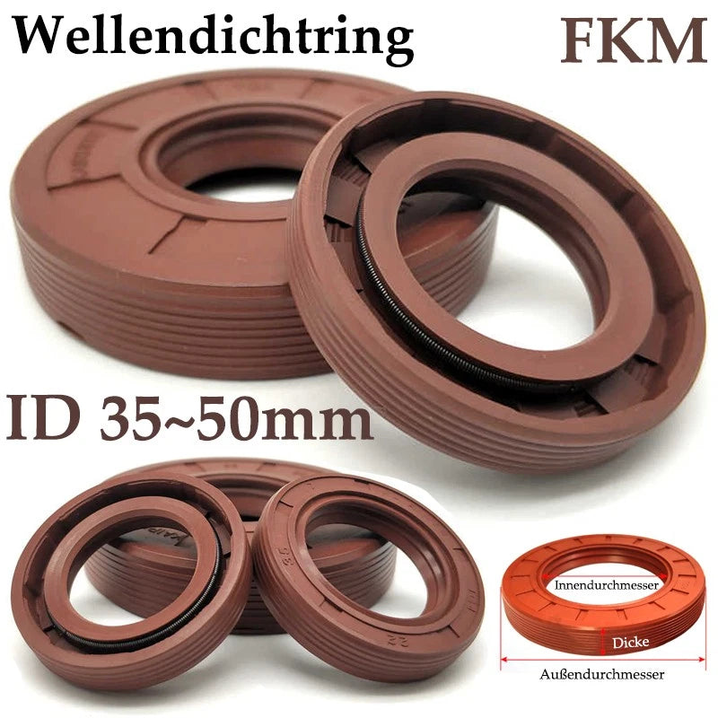 TC FKM Oil Seal – Rotary Shaft Seal 35mm–50mm Bore, Multiple OD & Thickness Options