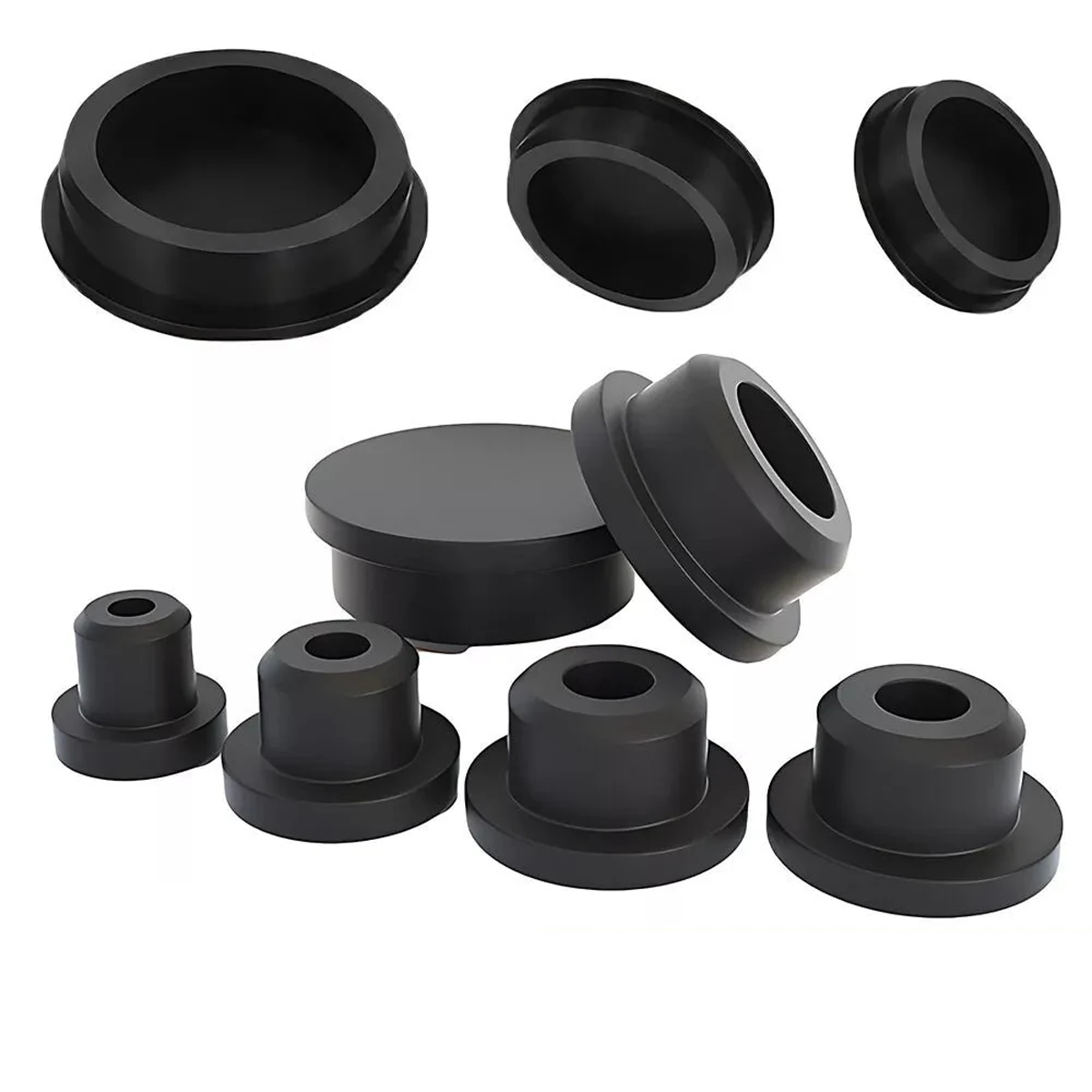 Black Silicone Rubber Blanking End Caps Tube Pipe Inserts Plug Bung 6.8-201.5mm
