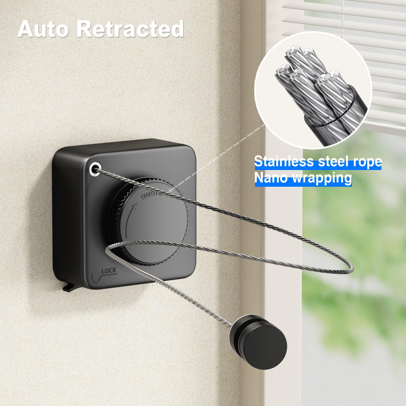 Retractable Clothesline Indoor -HomeDIYer