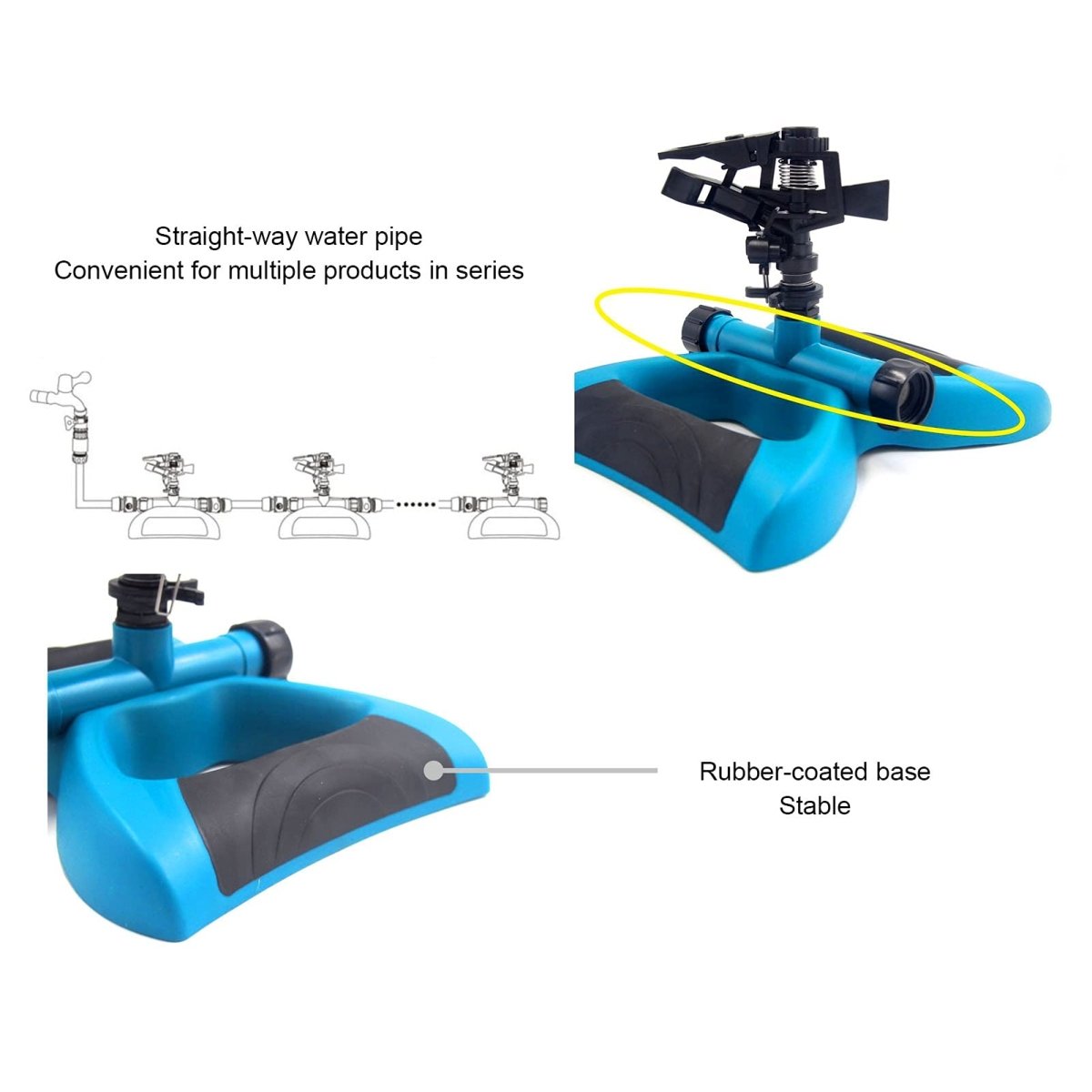 Sprinkler for Yard, Rotating Garden Sprinkler for Large Area Coverage, Lawn and Yard Sprinklers - HomeDIYer