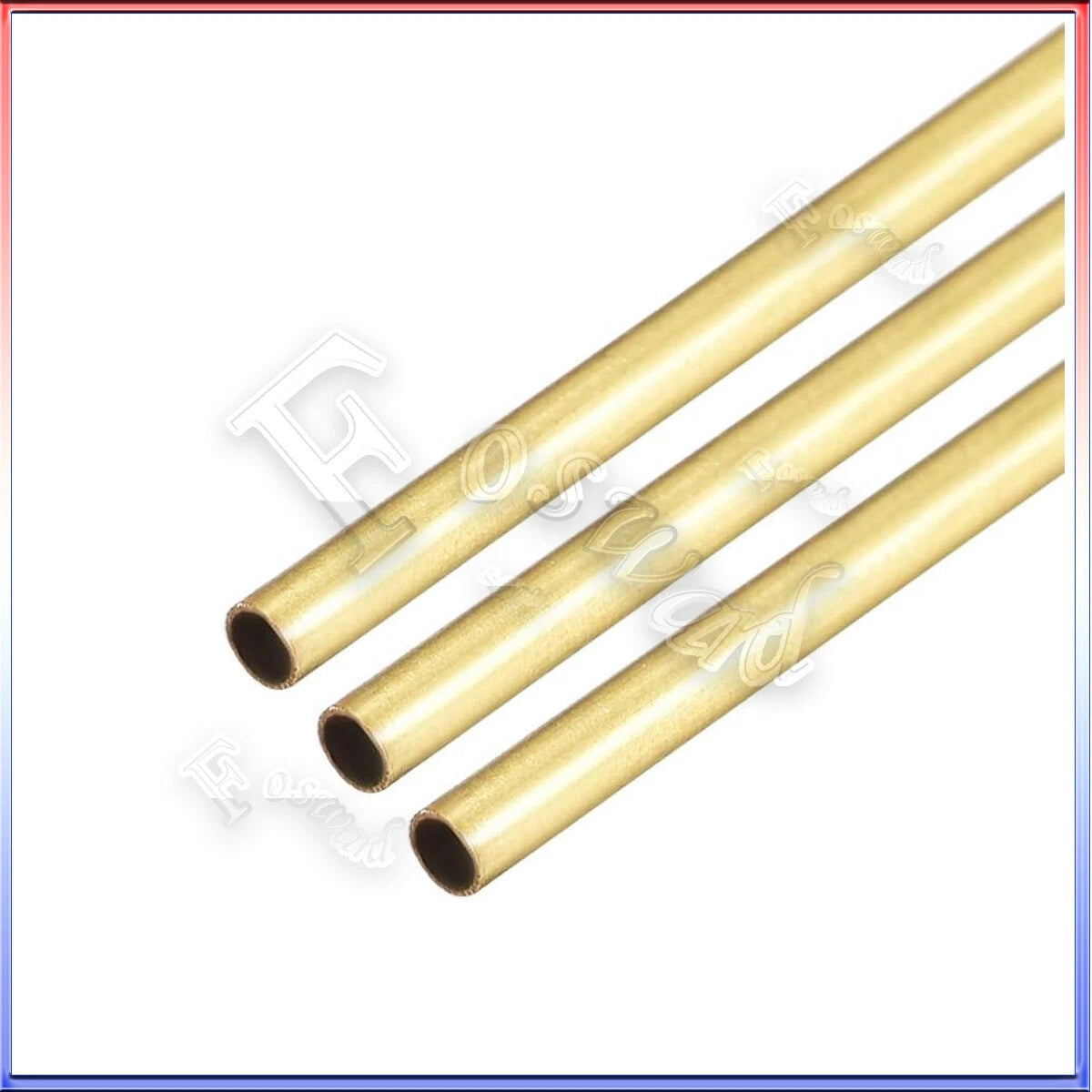 Brass Round Tube 300mm — OD 10–18mm, 3mm Wall Thickness