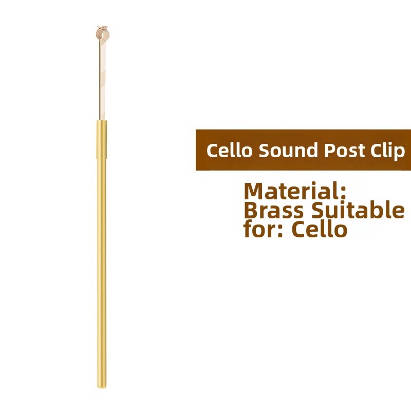 Violin Cello Bass Sound Post Tool Set Brass Setter Clip Ruler